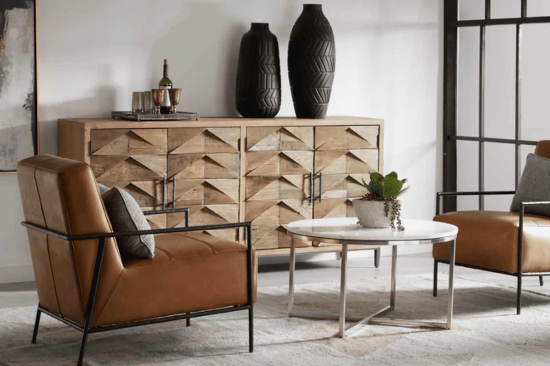 A fireplace with decor