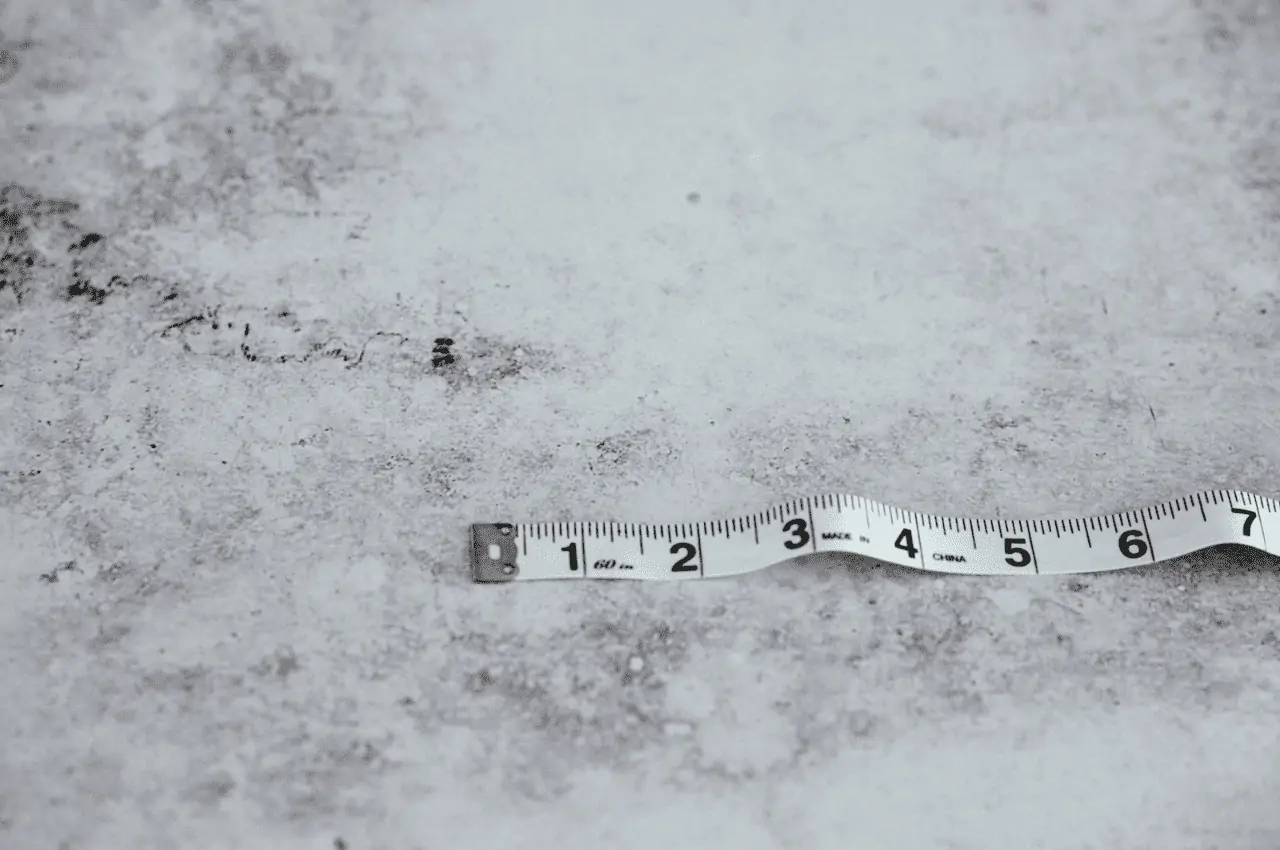 A measuring tape