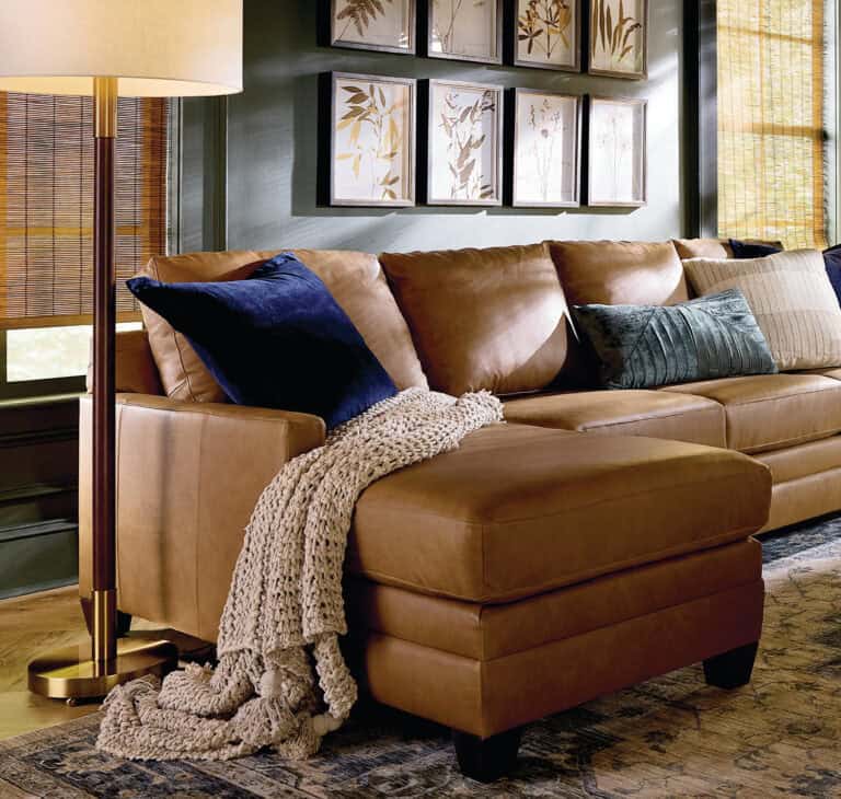 custom leather couch