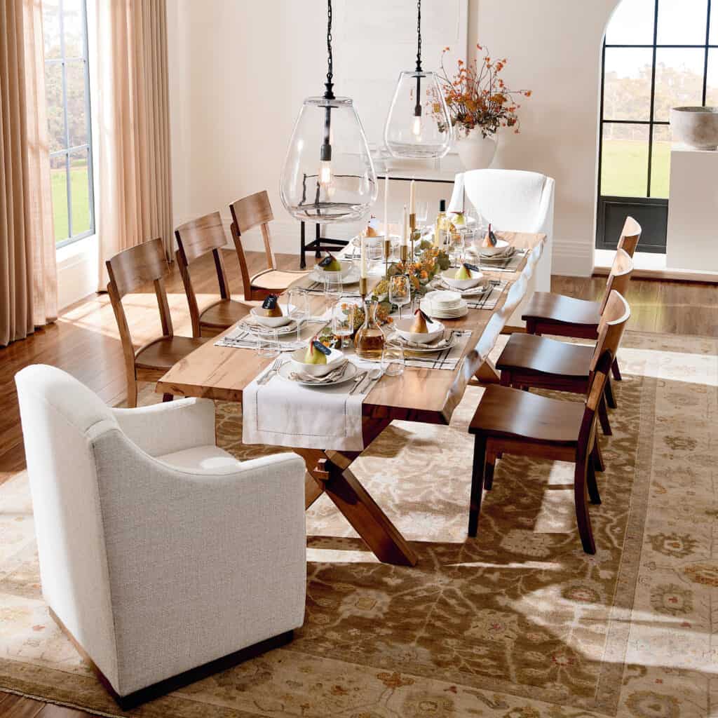 Fall decor on a table scape
