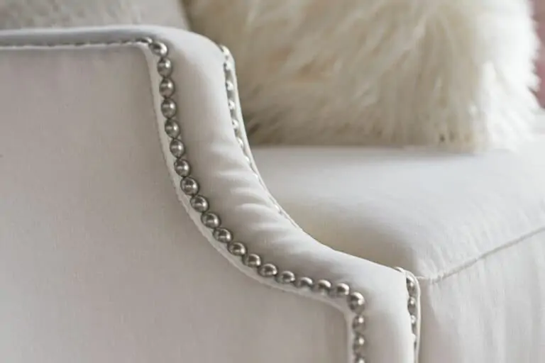 A closeup of a custom Bassett sofa arm shape