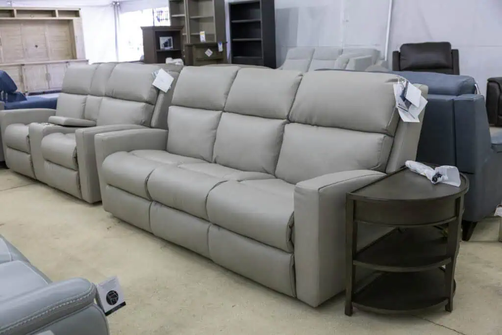 Performance fabric Flexsteel two piece sofa and loveseat