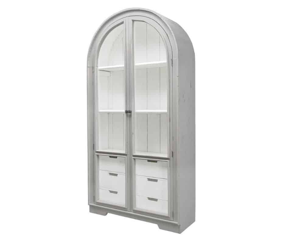 Arched Glass Door Cabinet