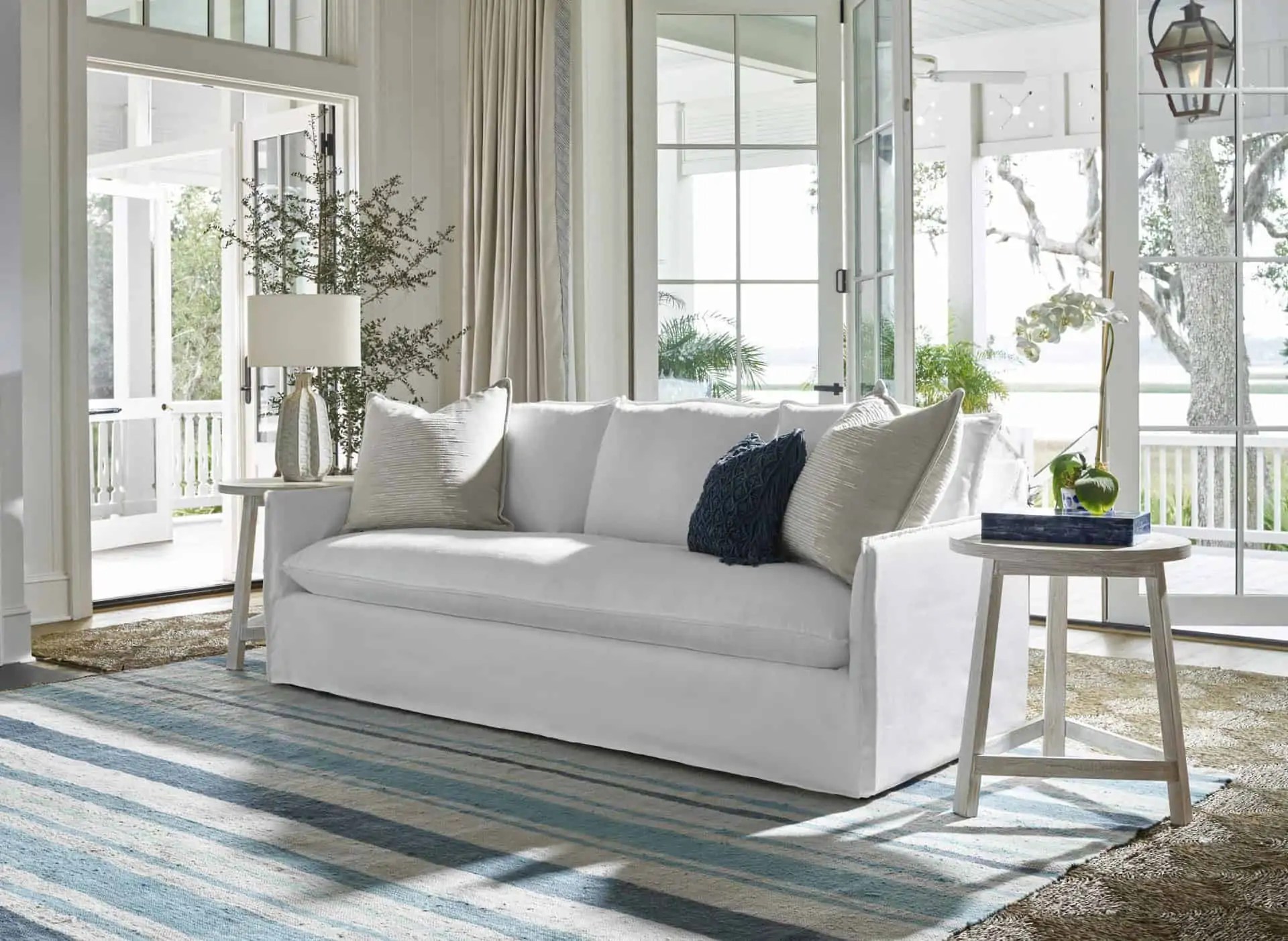 White couch by Coastal Living