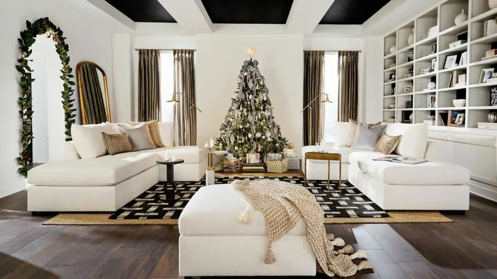 Bassett living room with holiday decor