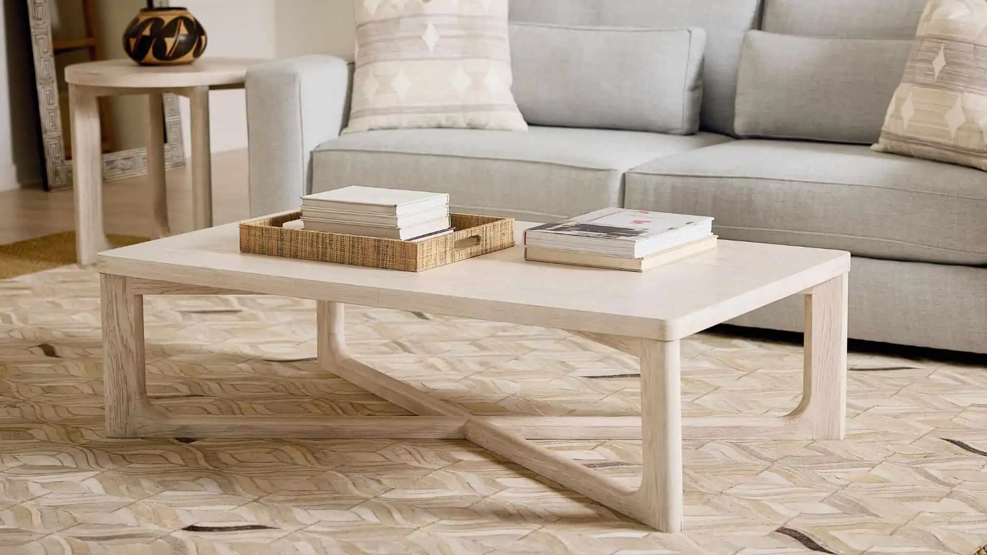 A custom coffee table from Bassett Furniture