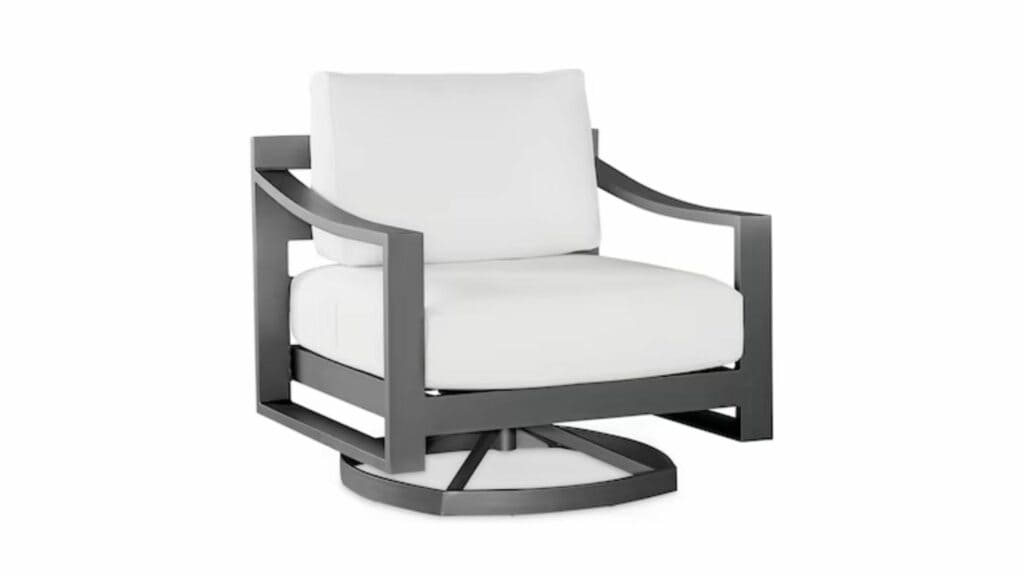 An outdoor slope arm swivel rocker