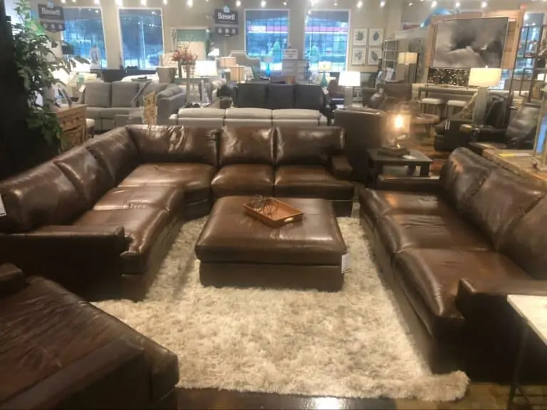 A sectional sofa in Woodchuck's Furniture showroom