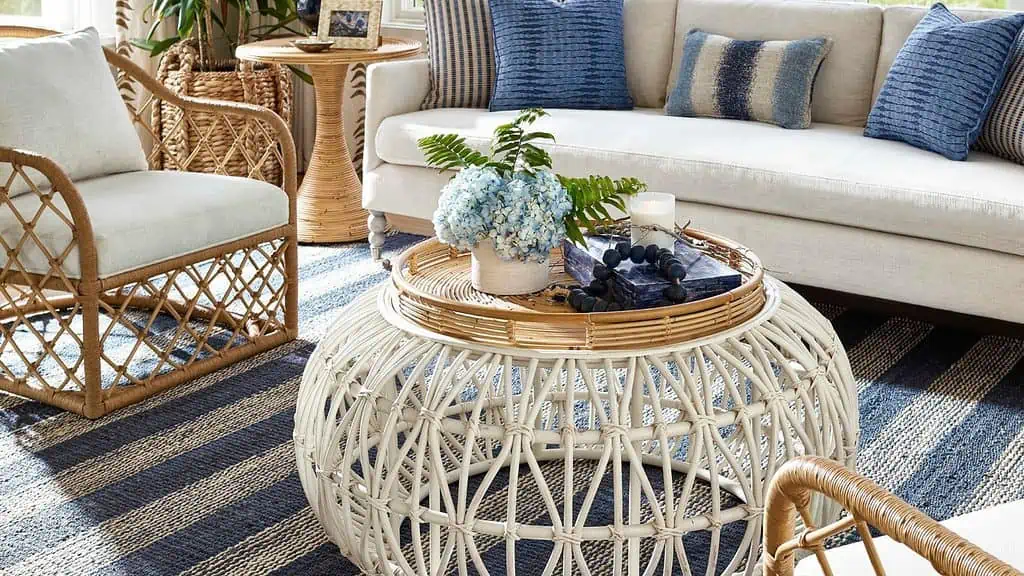 Coastal wicker furniture