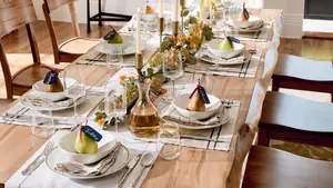 Fall dining tablescape