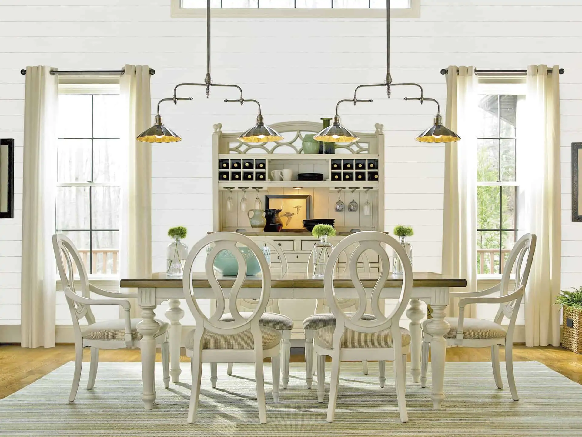 Farmhouse styled dining table