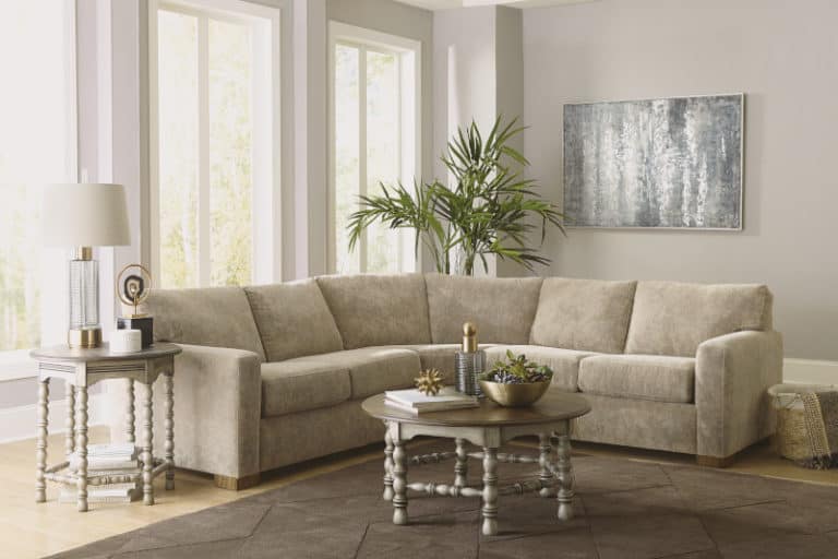 Cream Sectional Sofa in living room