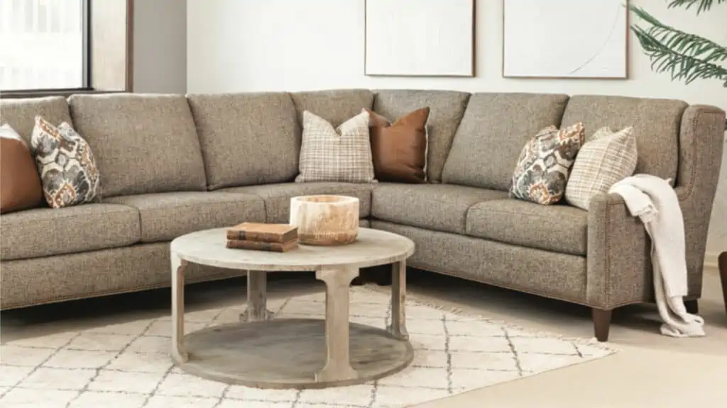 Grey custom sectional