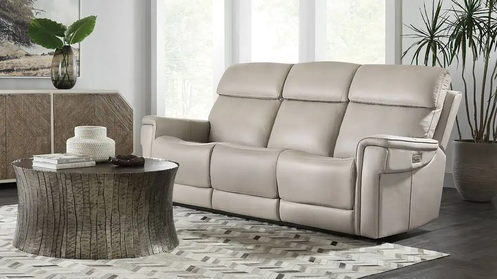 Leather motion sofa