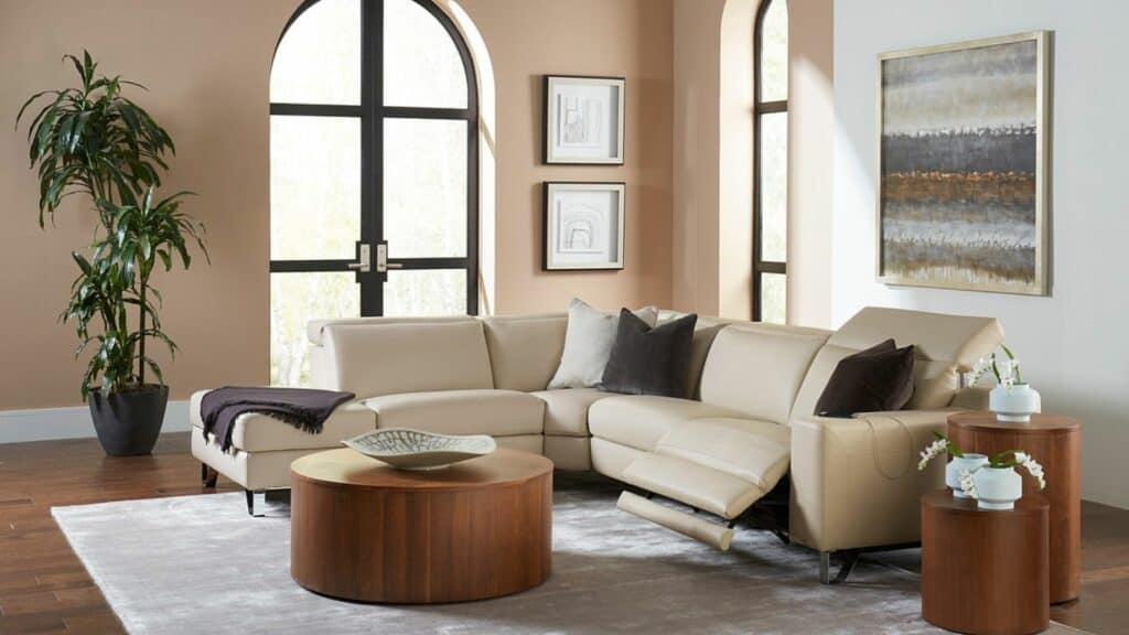 Palliser Furniture living room set with sectional and ottoman