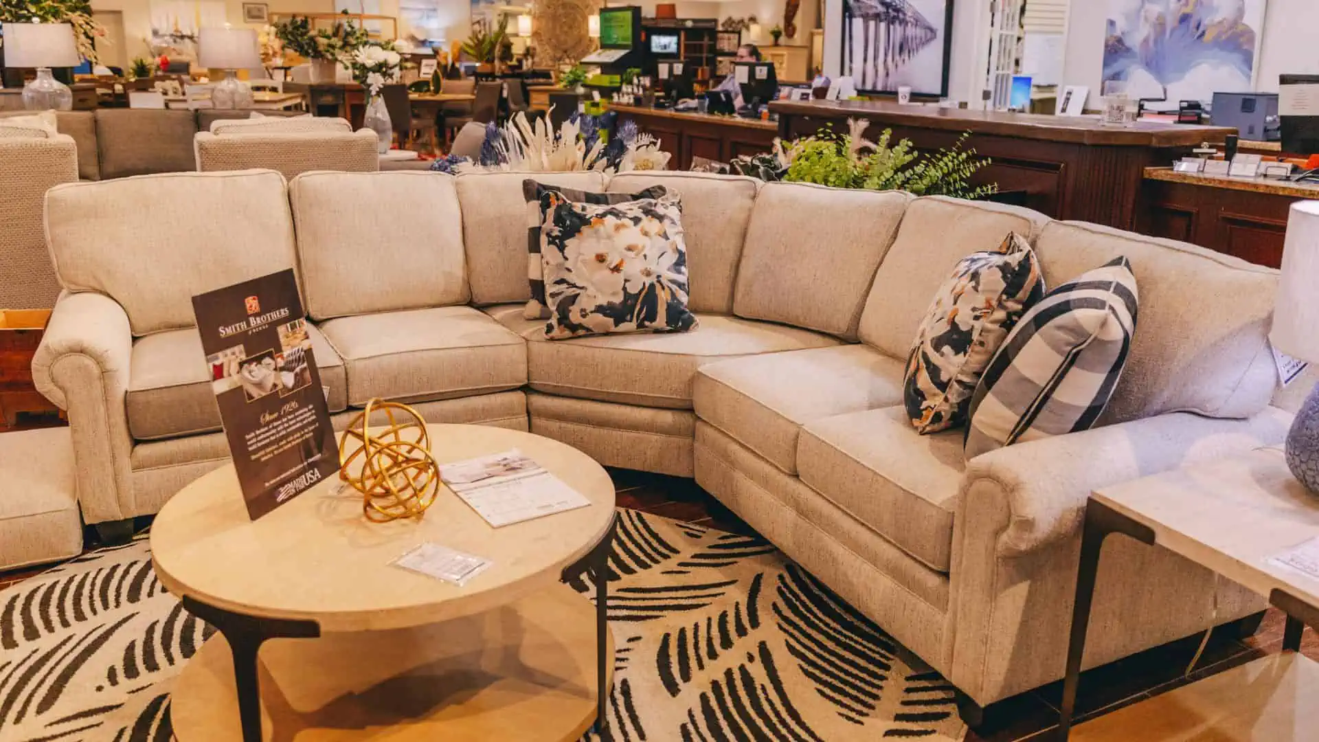 Smith Brothers sectional in Woodchuck's Furniture showroom