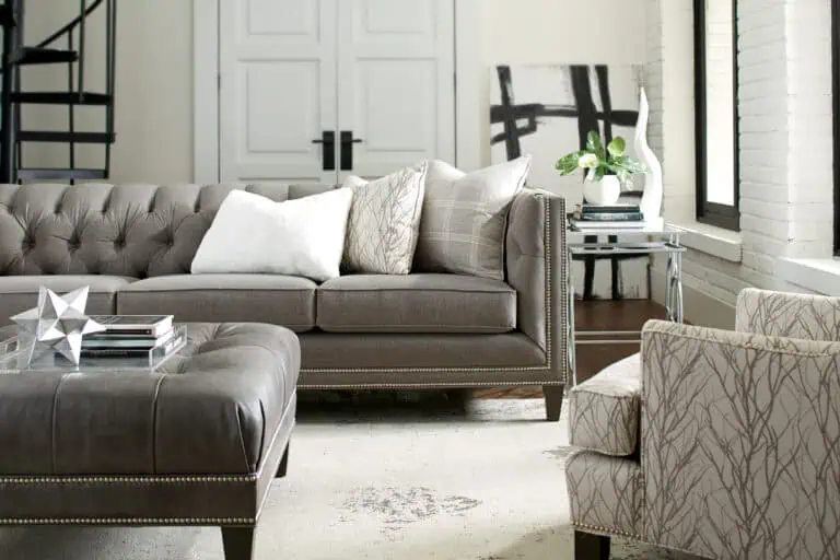 Smith Brothers Grey Couch in Living Room