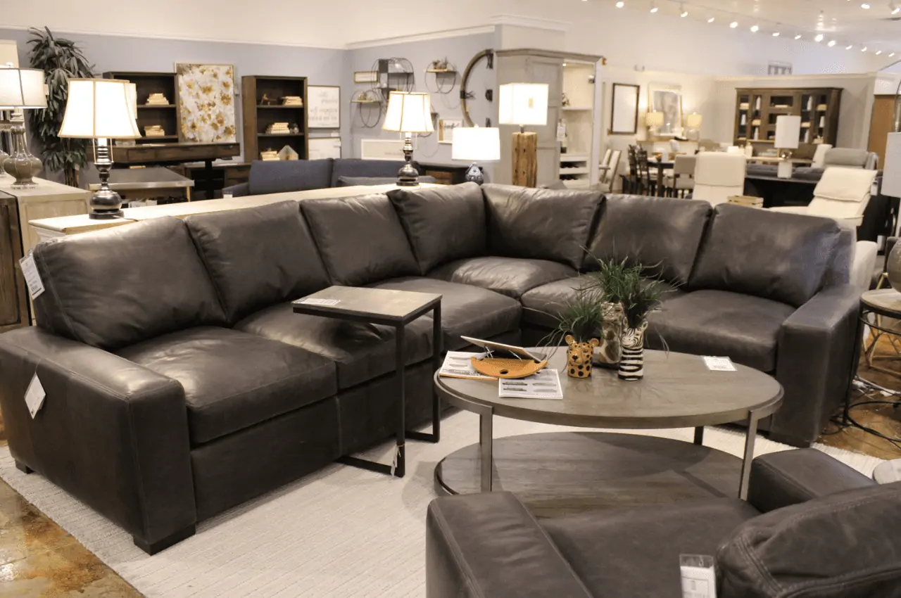 A sectional sofa in Woodchuck's Furniture showroom