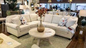 Couch in Woodchuck's showroom