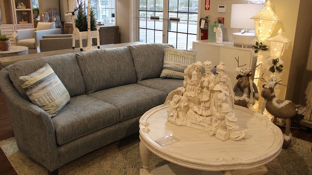 Woodchuck's holiday decor in the showroom