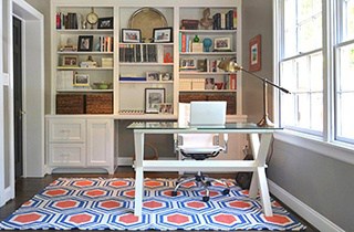 large home office colorful