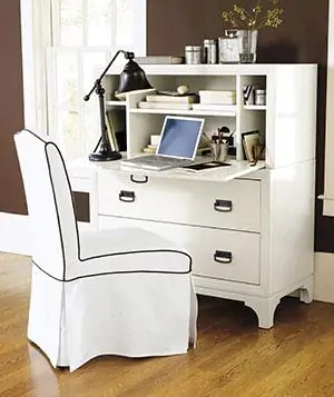 white desk large chair