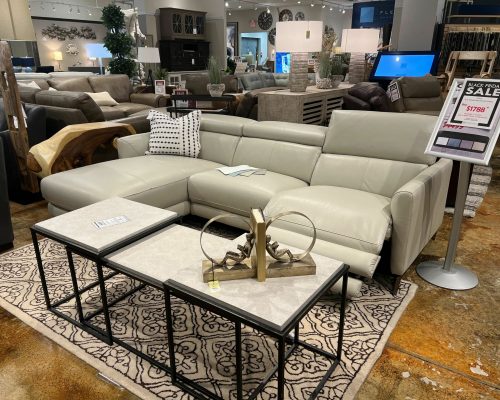 Colby 2 Piece Sectional with One End Chaise and One End Power Recliner.