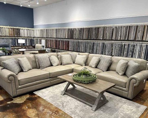 Bernhardt GrandView 3 piece leather sectional