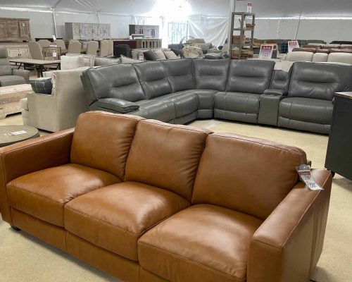 100% Natural Leather Sofa