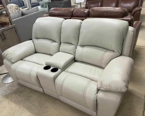 Power Loveseat w/ Top Grain Leather