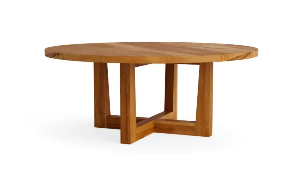 liam round cocktail table in light wood color